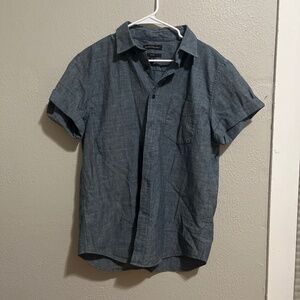 Men’s Medium Banana Republic Short Sleeve Button Down (Dark Denim)